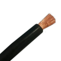 Câble de soudage en cuivre flexible 1/0, 16 mm², isolé en caoutchouc, construction à âme unique, câbles d'alimentation