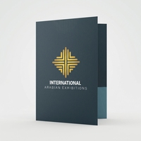 Dossier de présentation personnalisé avec pochettes, impression de logo d'entreprise disponible