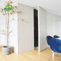 Portes murales invisibles en bois au design grille blanche moderne, isolation phonique manuelle pour chambre et appartement