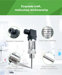 Résistance thermique industrielle PT100 RTD, type enfichable, sortie de signal RS485 intégrée - Product Image 2