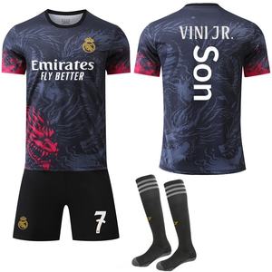 2425 pour les ensembles de football édition spéciale commémorative pour enfants à motif Dragon Noir Rouge Nouvelle police N°9 Mbappé 7 Vinicus - Product Image 5