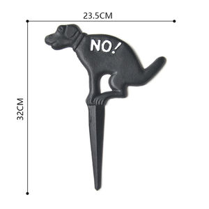 Statue de jardin en fonte motif chien, décoration de maison d'extérieur, drôle, signe de cour, en métal, pour pelouse - Product Image 5