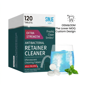 Sinje Jyp-03 Compresse Effervescenti Ecologiche <span class=keywords><strong>per</strong></span> la <span class=keywords><strong>Pulizia</strong></span> di Protesi Dentarie, Detergente <span class=keywords><strong>per</strong></span> Contenitori Ortodontici al <span class=keywords><strong>Bicarbonato</strong></span> di Sodio <span class=keywords><strong>per</strong></span> Igiene Orale Anti-Solido - Product Image 1