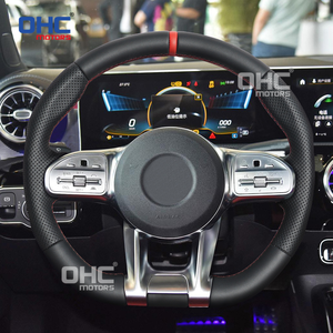 Volant en Cuir pour Mercedes <span class=keywords><strong>AMG</strong></span> Volant Lenkrad 2018-2021 Classe C W205 E S GLE CLS C63 W213 W177 CLA GLB GLC W463 <span class=keywords><strong>GT</strong></span> W222 - Product Image 6