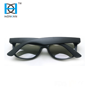 Thoải mái cổ điển Kính mắt PC Khung kính thụ động Cinema kính cho 3D xem phụ nữ da đen vuông Kính mát unisex - Product Image 4