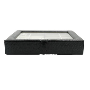 Snake Texture Jewelry Storage <b>Box</b> With Clear Window Multi Compartment Design Custom Color Jewelry Organizer For <b>Rings</b> Earrings - Product Image 1