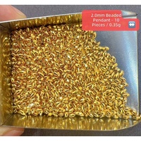 Manik-manik liontin bentuk tetesan kilau tinggi gaya alami emas 18K untuk aksesori DIY kalung anting perhiasan