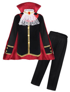 Costume de <span class=keywords><strong>Dracula</strong></span> Gothique d'Halloween pour Enfants Garçons Filles Deluxe Tenue de Vampire pour Habiller un Jeu de Rôle Costume de Vampyr avec Cape - Product Image 4