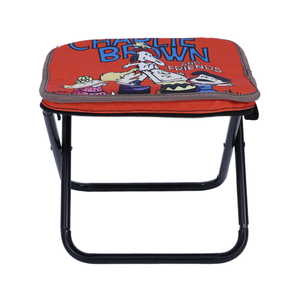 Chaise <span class=keywords><strong>de</strong></span> camping pliante carrée portable personnalisée en polyester, ultra-légère avec cadre en fer, pour extérieur, voyage, plage, pique-nique, durable et robuste - Product Image 1