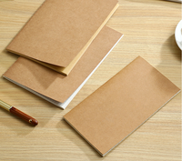 Carnet de notes A6 imprimé avec reliure agrafée, en papier kraft, à pages vierges ou à pois, carnet de voyage rechargeable, planificateur.