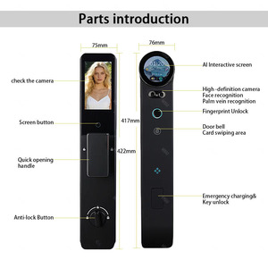 3D Face Recognition <b>Smart</b> Home Door Lock Tuya <b>Wifi</b> Fingerprint Cerradura Inteligente Digital Safe With <b>Camera</b> HSU-A20 <b>Smart</b> Lock - Product Image 3