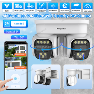 HongGlobal 8MP 4K Outdoor Smart Wireless <strong>PTZ</strong> 360 Degree Surveil <strong>Camera</strong> ICam365 Dual Lens WiFi <strong>Security</strong> CCTV Video <strong>Network</strong> <strong>Camera</strong> - Product Image 2