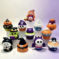 Superventas, viral en internet, Squishy de calabaza de bruja de Halloween, gadget antiestrés de rebote lento con temática de fantasía de cristal, decoración