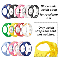 FORWELLENY Bracelet de montre coloré en biocéramique de qualité supérieure avec étui de protection pour la collaboration Royal Pop SW Hommes Femmes