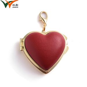 Chinese Factory High Quality Rose Red Decorative Gift Heart Shape Shiny Leather Sublimation <b>Keychain</b> - Product Image 6