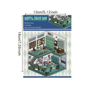 Pegatinas 3D de Paisajes Estéreo, Escenas de Anime Creativas, Mini Mundo, Material PET Decorativo para Collage y Manualidades - Product Image 2