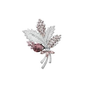 Broche en cristal ZX Arabie Saoudite motif fleur de cocotier, accessoires en zircon, décoration luxueuse, épingles de sûreté, vente en gros d'usine de bijoux - Product Image 5