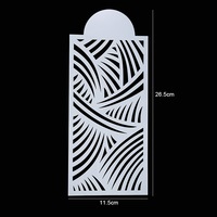 Modèles de pochoirs à gâteau safran 26.5*11.5cm bon marché découpés au laser motifs floraux pour la décoration OEM/ODM bienvenue