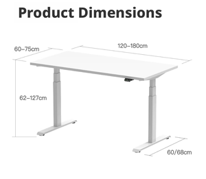 Bureau d'ordinateur moderne en acier avec fonction de réglage en hauteur à double moteur pour les maisons, les écoles et les hôpitaux - Product Image 4