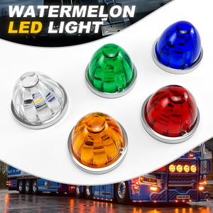 Đèn <span class=keywords><strong>LED</strong></span> báo hiệu màu trắng đỏ hổ phách chống thấm nước, kiểu dưa hấu, tích hợp đèn nấm, dành cho xe tải - Product Image 1
