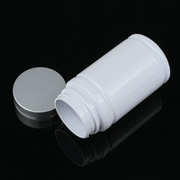 Bouteille en plastique HDPE pour médicaments, poudres, comprimés, capsules, scellée, résistante à la lumière, blanche, à large ouverture, sérigraphiée