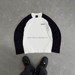 Custom Men's 100% Cotton <b>Waffle</b> Long Sleeve T <b>Shirt</b> Cut and Sew Blank Design <b>Shirts</b> High Quality <b>Waffle</b> Knit Long Sleeve - Product Image 1