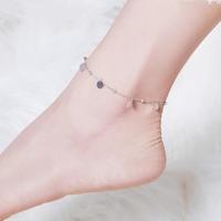 BAGREER SCT011 Mode gland coréen coquillage bohème gaufrette perles s925 argent chaîne bijoux bracelet de cheville pour les femmes