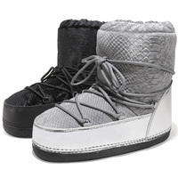 Bottes d'hiver pour femmes, nouveau style, mi-mollet, à motifs, rembourrées, chaudes et résistantes à la neige, pour le commerce transfrontalier