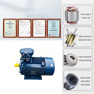 Moteur asynchrone triphasé YB3-132, 2/4/6 pôles, 3-7,5 kW, durable, faible vibration, stable, moteur d'entraînement pour machines industrielles générales - Product Image 5
