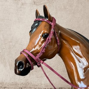 Leather Horse Bridle and <b>Reins</b> <b>with</b> PP Tape Design Customized Size - Product Image 1