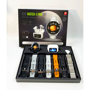 D19 Watch 4 Pro Set Smart Watch TWS auricolari Wireless ricarica rotonda <span class=keywords><strong>Smartwatch</strong></span> <span class=keywords><strong>con</strong></span> 7 cinghie Touch Screen auricolari tuta - Product Image 2