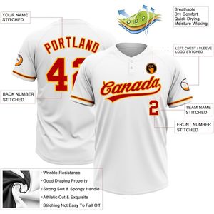 Camiseta de Béisbol de Canadá Personalizada con Cuello en V, Manga Corta, Absorbente de Humedad, Corte Atlético Unisex - Product Image 1