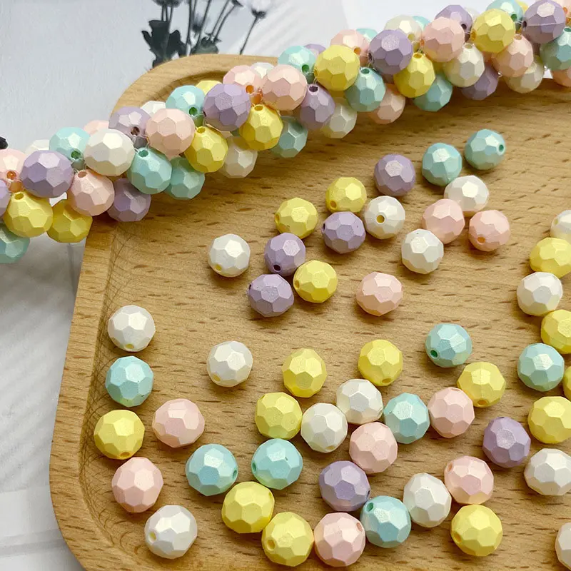 Acrylic Symphony Corner Beads Pastel Color Mermaid Angular Beads DIY Handmade Crafts Bag Making Materials Home Decoration