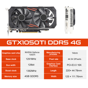 การ์ดแสดงผล GeForce GTX1050Ti PCI GDDR5 4GB คุณภาพสูง ใหม่จากโรงงาน ผลิตอย่างมีคุณภาพและเชื่อถือได้สำหรับการใช้งานระยะยาว - Product Image 4