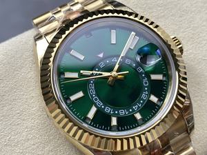 Venta directa de fábrica de reloj mecánico de oro de lujo y alta calidad, 42 mm, movimiento 9001, acero 904 - Product Image 2