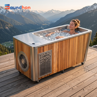 Baignoire de plongeon froid haut de gamme avec refroidisseur et filtration à l'ozone pour le marché américain, européen et australien des bains de glace
