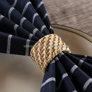 ห่วงใส่ผ้าเช็ดปากทำมือทำจากหวายอุปกรณ์ตกแต่งในร่มทำด้วยมือสินค้าใหม่ - Product Image 1