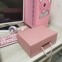 Scatola di carta con logo personalizzato all'ingrosso scatola di imballaggio a conchiglia pieghevole scatola di scarpe portatile con manico