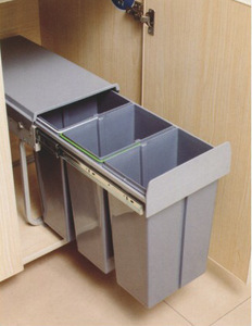 Seau de rangement de cuisine 10L/20L, classification extractible, amortisseur de chocs, plastique invisible, <span class=keywords><strong>double</strong></span> seau - Product Image 4