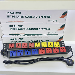 PDU universal de aleación de aluminio de 8 puertos, montaje en rack, 1U, 19 pulgadas, enchufes de gabinete de 8 vías, unidad de distribución de energía - Product Image 6