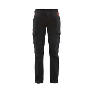 BLAKLADER - 714418329956C48 Women's Industry <b>trousers</b> stretch Black/<b>Red</b> - EAN 7330509763575 WORK <b>TROUSERS</b> <b>CARGO</b> WORK <b>TROUSERS</b> - Product Image 1