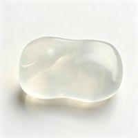 Jouet sensoriel anti-stress en forme de macaron transparent, rempli de vaseline et d'huile de coco, à remontée lente, doux au toucher