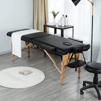 Portable et pliable robuste de haute qualité hauteur réglable jambes en bois Spa Table de Massage lit