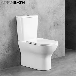 ORTON BATH Dual Flush Toilette, UF Soft Closing Sitz, Toiletten für Badezimmer Komfort Höhe Back to Wall Toilette Zweiteilige Toilette