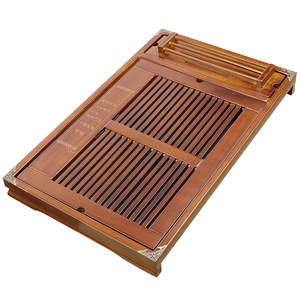 Postman Solid Wood <b>Tea</b> Tray With Drainage Drawer Type Traditional Style <b>Tea</b> Table For <b>Tea</b> <b>Set</b> - Product Image 5