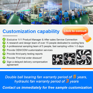 Ventilateur axial haute vitesse DC 5V 12V 24V 48V sans balais <span class=keywords><strong>silencieux</strong></span> à roulement à billes pour ventilation et extraction, plusieurs tailles, OEM ODM - Product Image 3