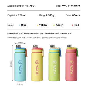 YATAI Sports Stainless Steel Double Wall Vacuum Insulated Leak-Proof BPA Free Tumbler <b>Flask</b> Handle Lid Drinkware - Product Image 6