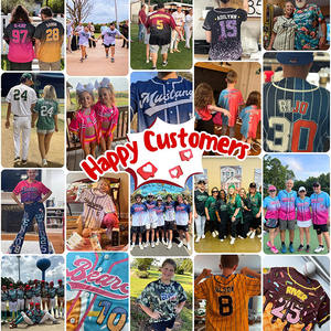 Vendita all'ingrosso personalizzato di buona qualità in poliestere 100% sublimazione Button Down Baseball Jersey Softball usura per gli uomini - Product Image 5