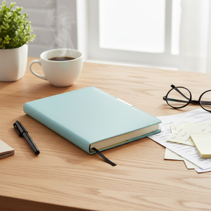 Quaderno azzurro con copertina rigida per scrivere e prendere appunti - Product Image 3