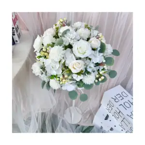 MYQH52 Hot Selling Artificial Flower Ball Flowers Silk Flower Hydrangea New Floral Roses Table Wedding Decoration